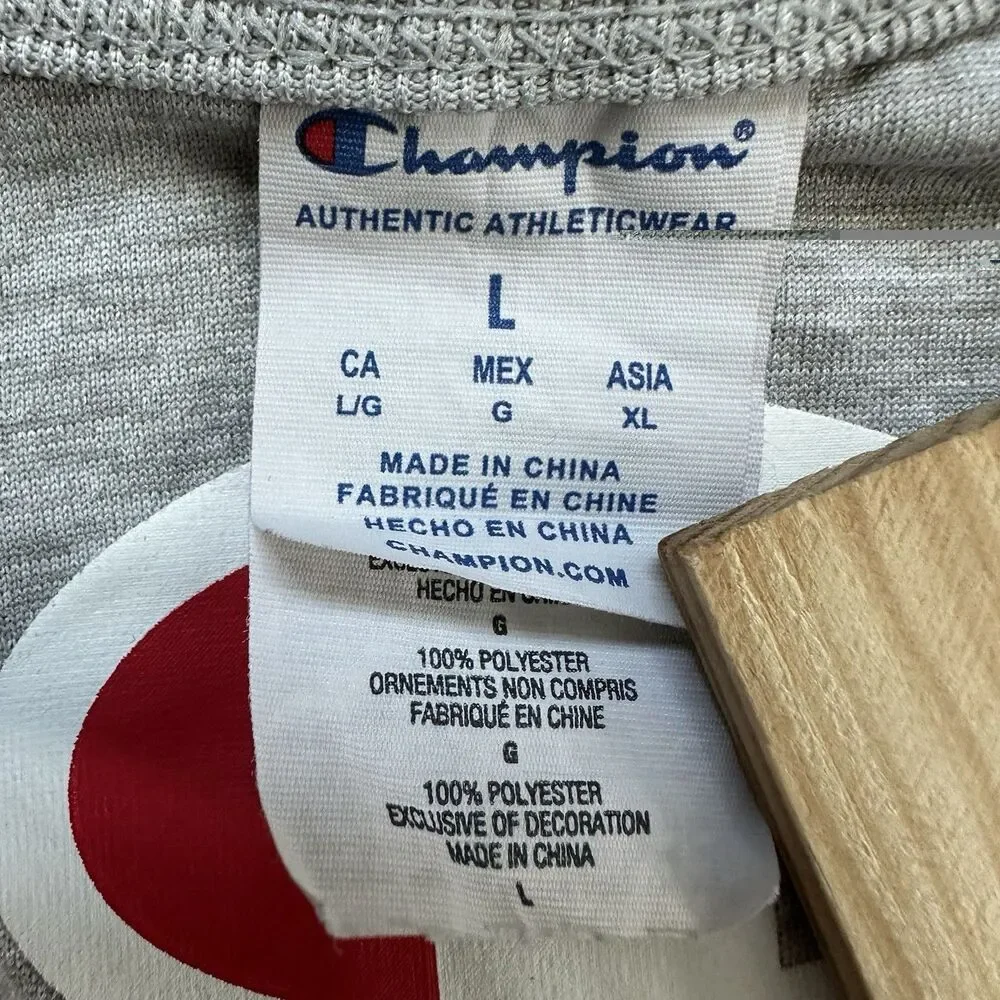 Champion Mens Jersey Blue Activewear Tank Top Gray Reversible Size Large - Picture 4 of 6